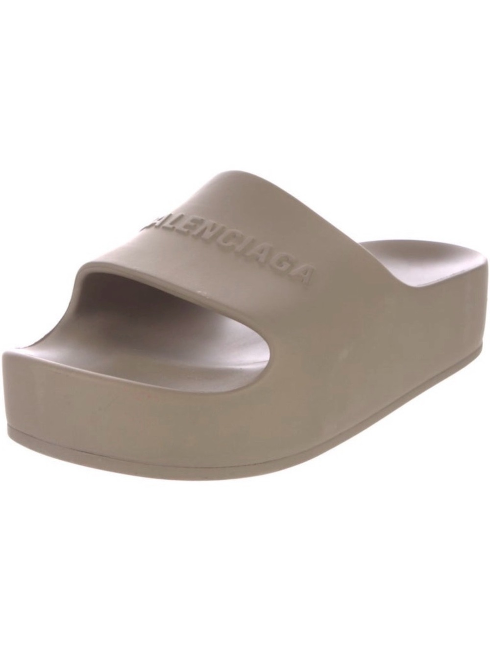 Balenciaga Women's Beige Platform Slide Sandal